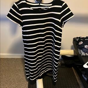 Black and White Striped Dress